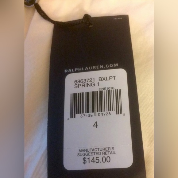 New Ralph Lauren White Pants Sz 4 Tags $145 Cost Cruise Summer - Picture 14 of 16